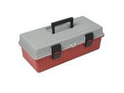 Hard Plastic Hardware 2 Layers Tool Box Container Gray Red New