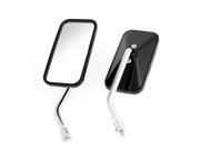 Unique Bargains 2 x Black Free Angle Rectangle Motorcycle Blindspot Rearview Mirrors