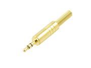 Solder 1 8 3.5mm Stereo Male Plug to Audio Cable Connector Gold Tone