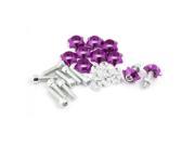 Unique Bargains 10pcs Purple Star Shaped License Plate Frame Decorative Bolt Screws 6mm Dia