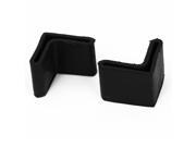 2pcs Furniture Triangle Sleeve Rubber L Shaped Chair Foot Pad Cover 30mmx30mm