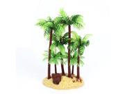 Unique Bargains Simulation Artificial Sand Beach Coconut Tree Green 6.3 for Aquarium Tank Decor
