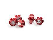 Unique Bargains 5pcs Red Flower Shape License Plate Frame Screws Decor 8mm for Motorcycle Truck