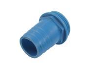 Unique Bargains 46mm Male Thread Blue Plastic Straight Bard Hose Connector for 36mm Tube