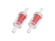 Unique Bargains 2Pcs Clear Red Plastic Fish Aquarium Air Pump Control Valves