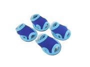 Unique Bargains Sz 2 Nonslip Sole Pet Doggy Dog Sandals Blue Velcro Shoes 4 Pcs