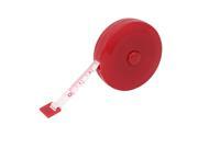 Unique Bargains Red Round Shape Sewing Tailor Dieting Cloth Measuring Ruler Tape 60 150cm