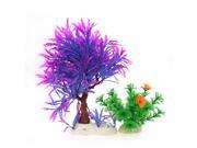 Unique Bargains 2 Pcs Assorted Color Emulational 10.2 4.3 Underwater Weeds Plant for Aquarium