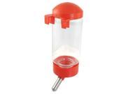 370ml Red Clear Plastic Doggy Cat Pet Hanging Bottle Water Feeder