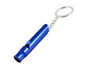 Unique Bargains Unique Bargains Keychain Key Ring Pouch Bag Decorative Blue Aluminum Tube Whistle Pendant Decor