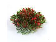 Unique Bargains Red Green Aquatic Plastic Grass Plant Decoration 1.5 Height for Fish Tank