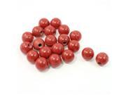 20Pcs Red Plastic Threaded Balls Machine Handle Knobs 42mm Dia 12mm Bore
