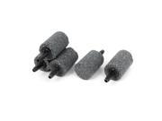 Unique Bargains 5 Pcs Cylinder Style Air Bubble Creator Mineral Stones Gray for Aquarium