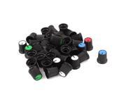 Unique Bargains 40 Pieces White Red Green Blue Potentiometer Rotary Control Knobs Caps 5mm Hole