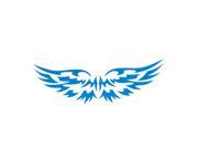 Unique Bargains Self adhesive Blue Plastic Wings Shaped Decal 6.9 Length for Auto
