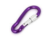 Traveling Camping Aluminum Screw Locking Snap Carabiner Hook Keychain Purple