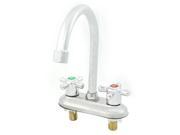 2 Pcs Sink Basin Metal 0.94mm Thread Double Lever Faucet Cold Hot Water Tap
