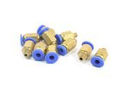 Unique Bargains Air Compressor M5 Male Thread to 4mm Hole Push in Quick Coupler Joint 10 Pcs