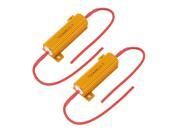 Unique Bargains Car Daytime Running Light Error Free Load 6 Ohm Resistor Decoder Cable 2 Pcs
