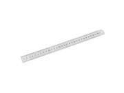 Unique Bargains Double Side Metric 12 30cm Stainless Steel Straight Ruler Silver Tone