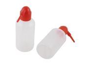 Unique Bargains 2pcs 250mL 8oz Red Lid Plastic Chemical Alcohol Reagent Squeeze Bottle