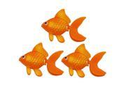 3 PCS Aquarium Fish Tank Orange Plastic Floating Goldfish Ornament