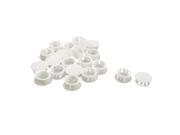 Unique Bargains SKT 20 20.1mm Dia Round White Snap in Mounting Lock Hole Plug Harness 20Pcs