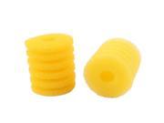 Unique Bargains 2Pcs 70mmx75mm Fish Tank Aquarium Water Inlet Filter Sponge Pillar Yellow