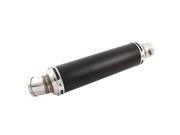 Motorcycle 5cm Dia Inlet Triangle Exhaust Pipe Muffler Stainless Steel Black