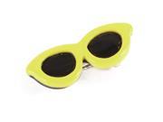 Unique Bargains 1.5 Black Yellow Plastic Sunglasses Style Metal French Clip Pets Accessory
