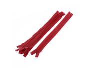 Unique Bargains Clothes Invisible Nylon Coil Zippers Tailor Sewing Craft Tool Red 25cm 5 Pcs