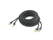 Unique Bargains 5 Meters Length Audio System 2 Male RCA to RCA Type Audio Cable Black for Car