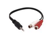 Unique Bargains 3.5mm Male Stereo Plug to Dual RCA Female Connector Adapter Audio Cable