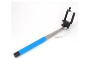 Unique Bargains bluetooth Shutter Selfie Extendable Handheld Stick Monopod Blue for Mobile Phone