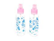 Unique Bargains 2 Pcs Outdoor Makeup Tool Perfume Bottles Container Holder Pink Clear 100mL