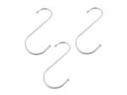 Unique Bargains 3pcs Home Metal S hooks Kitchenware Clothes Hanging Hooks