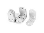 Unique Bargains 10 Pcs Furniture Round End Corner Brace Right Angle Bracket Fastener 65x65x38mm