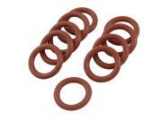 Unique Bargains 10 Pcs 19mm OD 3mm Thickness Red Silicone O Ring Oil Seals