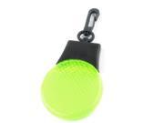 Unique Bargains Yellow Black Plastic Round Shape Key Pendant Disposable Warning Light Keychain
