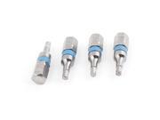 Unique Bargains 4 Pcs Magnetic 2.5mm Tip H2.5 Hex Head Screw Driver Bit