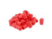 Unique Bargains 30 Pcs 9mm Inner Dia Red PVC Insulated End Caps Pipe Cover Fittings