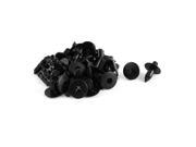 30 Pcs Black Plastic Rivet Car Mud Flaps Bumper Retainer Clips for 6.5mm Hole