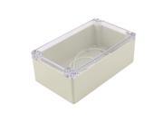 Unique Bargains Clear Light Gray Metal Rectangular Electrical Power Distribution Box Guard Cover