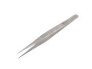 Unique Bargains Straight Tip Silver Tone Metal Eyebrow Tweezer Cosmetic Tool for Woman