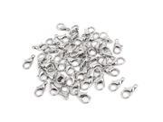 Unique Bargains 50 Pieces 12mmx6mm Silver Tone Lobster Trigger Claw Clasps Jewelry Findings