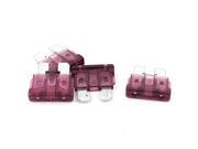 5pcs Burgundy Plastic Coated Mini Two Prong Blade ATC Fuse 40A for Car