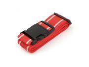 Unique Bargains Travel Quick Release Buckle Red White Luggage Strap 101cm 3.3ft Length