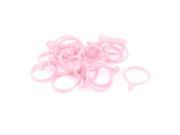 Plastic Curtain Drapery Eyelet Rings 1.6 Outer Diameter Pink 20pcs