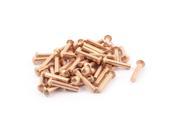 Unique Bargains 50 Pcs 3 16 Diameter 1 L Shank Round Head Copper Solid Rivets Fasteners