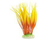 Unique Bargains Emulational 23cm Height Orange Yellow Plant Ornament for Aquarium